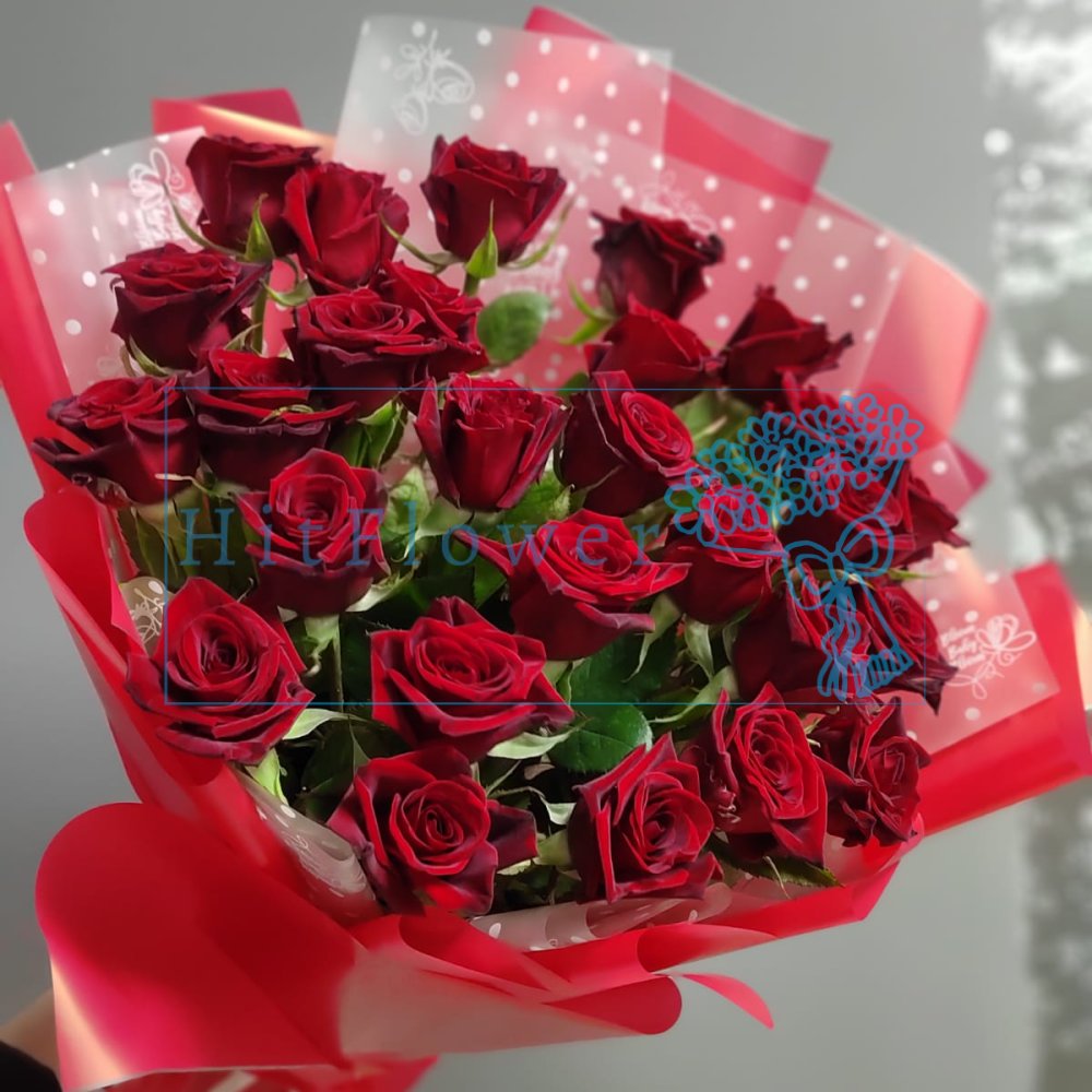 Букет рубиновые розы Букет роз Рубиновые розы
