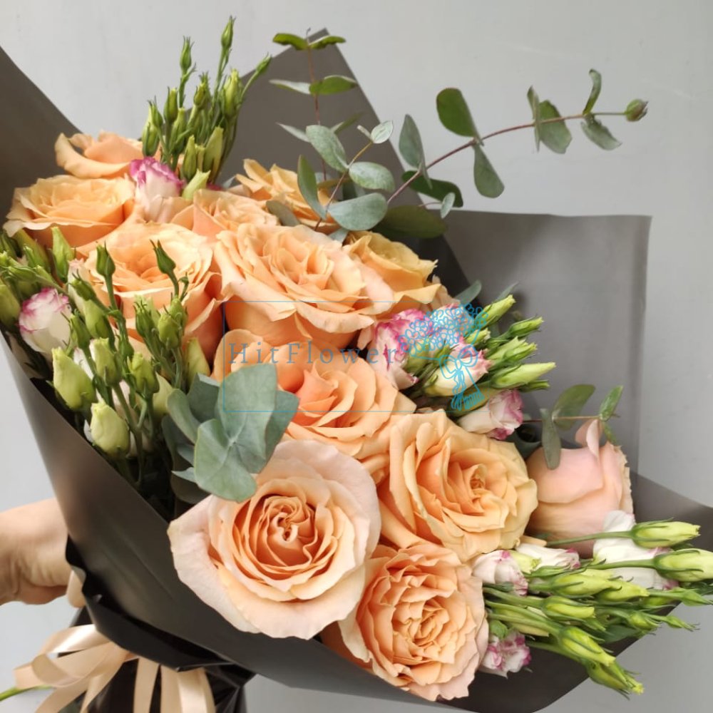 Букет цветов Лето Букет цветов из: Розы и Альстромерии